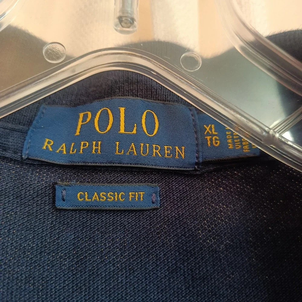 Polo Ralph Lauren Men's XL Navy Classic Fit Polo‎ Embroidered Shirt